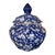 Blue Blue and White Chinoiserie Earthenware Jar With Lid For Sale - Image 8 of 8