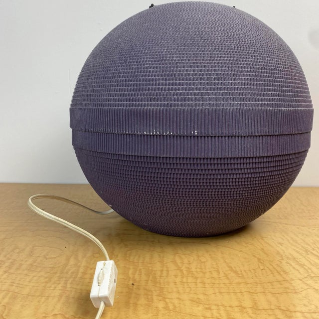 1970s Corrugated Table Lamp For Sale - Image 4 of 13