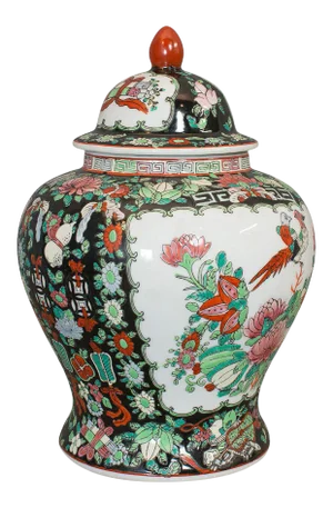 1940s Oriental Spice Jar Urn