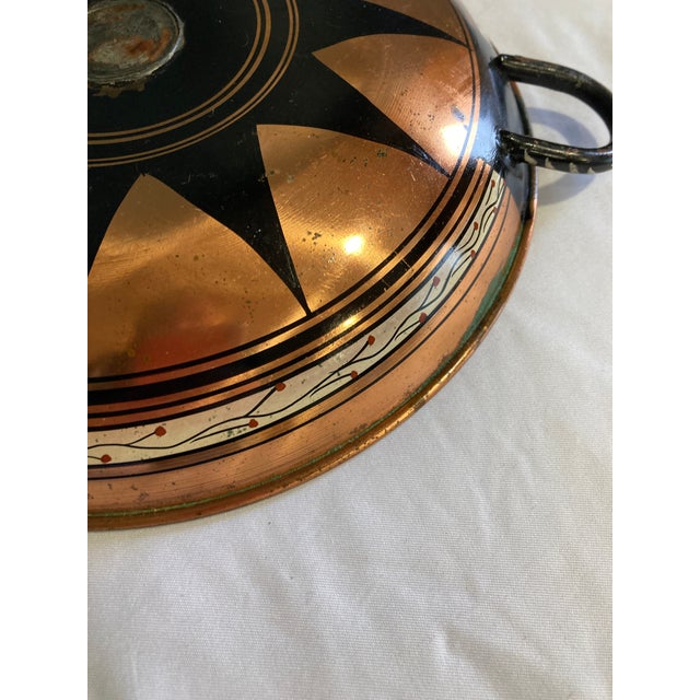 Vintage Greek Key Copper Plate With Classical Chariot Motif For Sale - Image 16 of 16