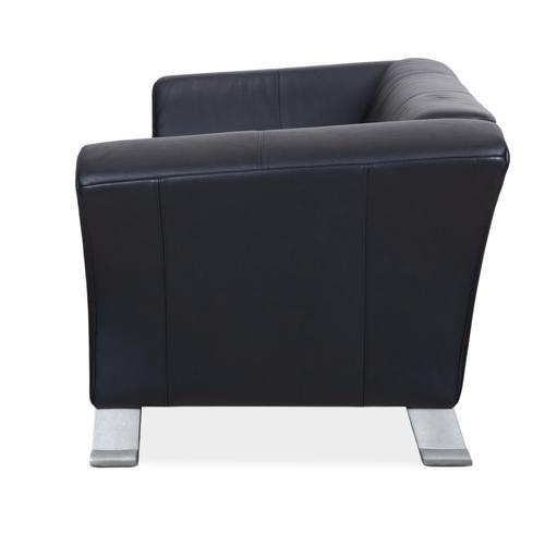 322 Two-Seater Black Sofa from Rolf Benz For Sale - Image 9 of 10