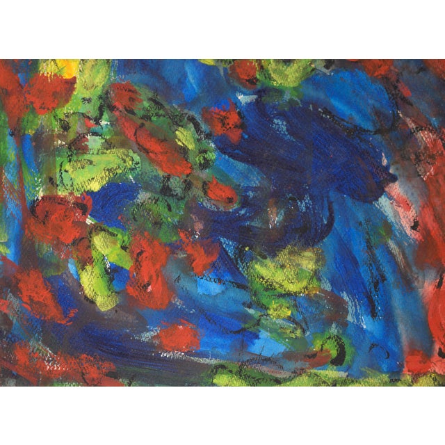 Bay Area Abstract Expressionist Composition in Oil on Paper by Honora Berg For Sale - Image 4 of 9