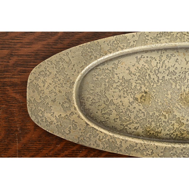 1920s Roycroft Arts & Crafts Silver Finished Hammered Copper Tray, Circa 1920s For Sale - Image 5 of 10
