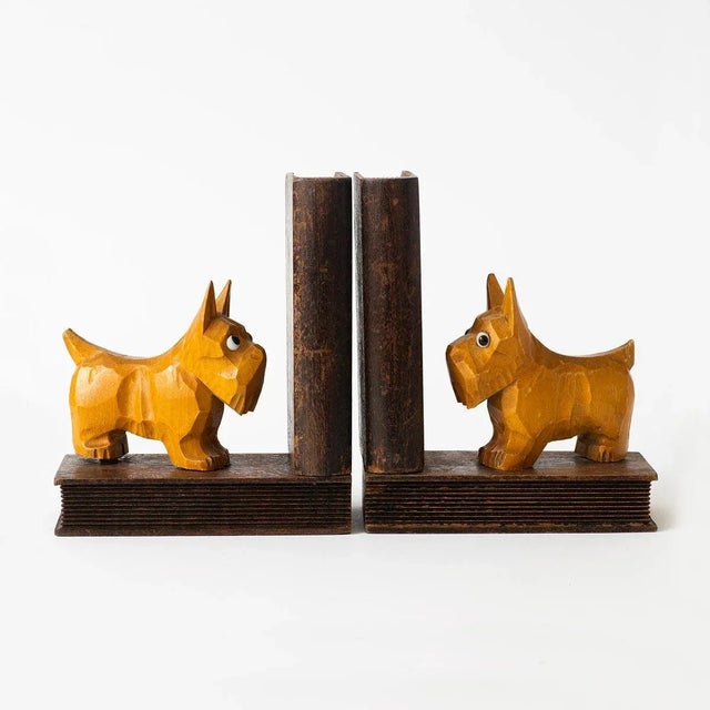 Art Deco Wooden Dog Bookends, 1930s, Set of 2 For Sale - Image 9 of 9