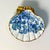 Folk Art 1970s Vintage Boho Chic Folk Art Coastal Découpage Clam Seashell Catchall Trinket Dish, Blue Floral For Sale - Image 3 of 10