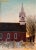 A vintage painting by American artist Karl E. Leitzel of a church in Schuykill County Pennsylvania 1978. A stone building...