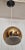 Vintage Ceiling Lamp with Spherical Gold-Colored Metal Shade and White Reflector, 1970s For Sale - Image 6 of 7