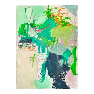 Contemporary Abstract Acrylic on Canvas "Lazy Oasis" by Macha Poynder For Sale