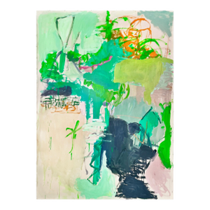 Contemporary Abstract Acrylic on Canvas "Lazy Oasis" by Macha Poynder