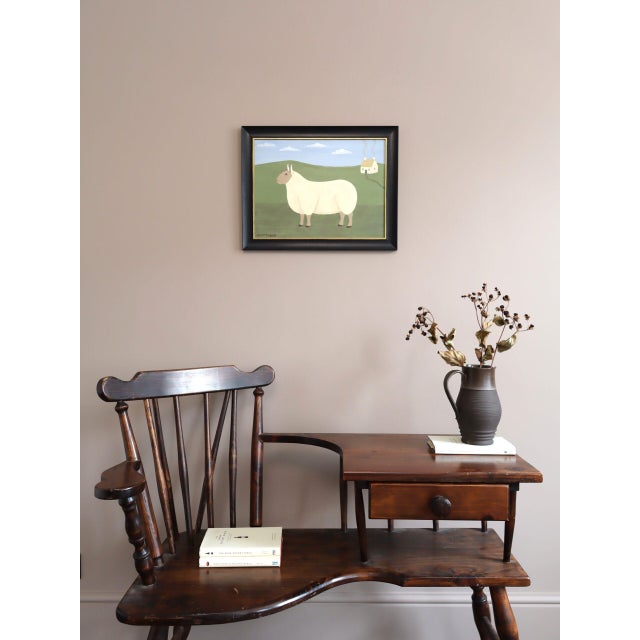 DAPHNE Size: 14.6 x 18.7 inches (including frame) Oil on board A charming contemporary naïve style painting, executed in...