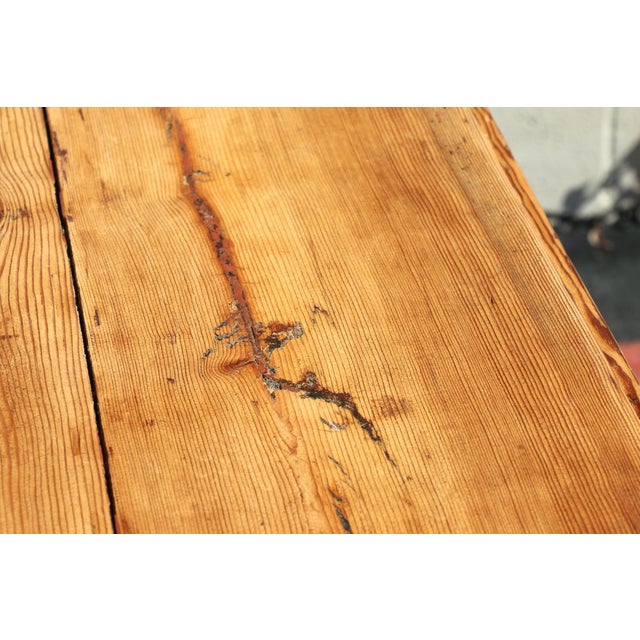 19th Century French Provincial Farmhouse Pine Drop-Leaf Dining Table For Sale - Image 18 of 18