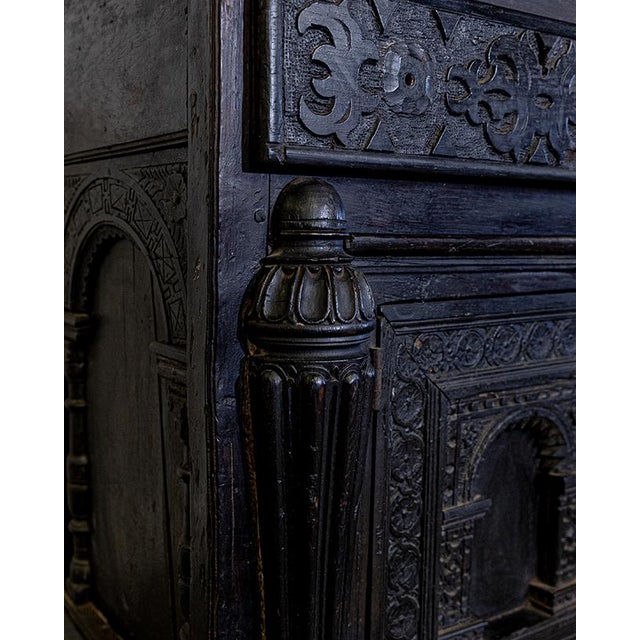 19th Century Carved Oak Sideboard Buffett For Sale - Image 11 of 13