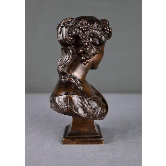 Bust of a Bacchante, 1890s, Bronze For Sale - Image 9 of 11