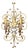 Two-Armed Wall Lamp in Iron and Crystal Glass in the style of Maison Baguès, France, 1950s For Sale