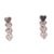 14 Karat Heart Screw Back Earrings With 18 Diamonds For Sale - Image 4 of 9