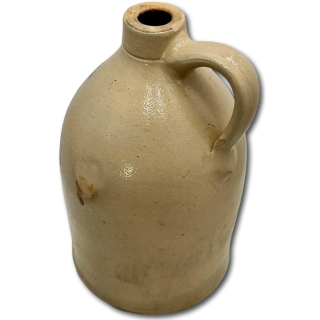 Antique American Blue Decorated 2 Gallon Stoneware Advertising Jug by West Troy Pottery Co. New York Circa 1880s For Sale - Image 17 of 18
