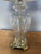 Vintage Pair Cut Crystal and Brass Table Lamps With Pleated Silk Shades For Sale - Image 9 of 18
