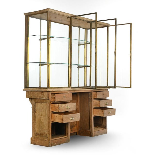 Chocolate Glazed Wood and Brass Cabinet For Sale - Image 6 of 6