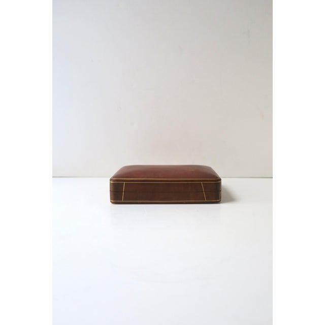 Mid-Century Modern Italian Leather Jewelry Box, Mid-20th Century, Italy For Sale - Image 3 of 13