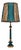 Italian Vintage Table Lamp from the 70s with Green Alabaster Base with Brass and Bronze Elements and Handmade Sequin Shade by Lamplove, 1970s For Sale