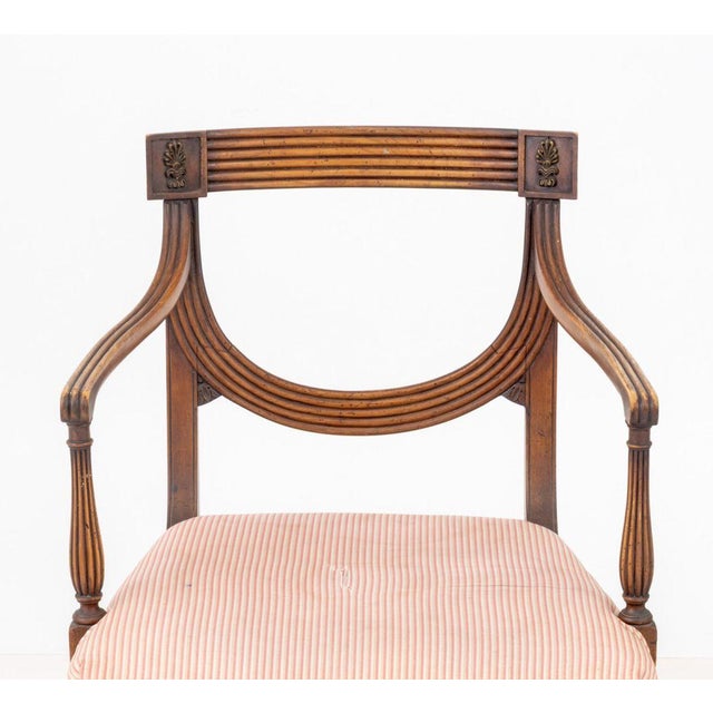 English Regency Style Mahogany Armchairs, Pair For Sale - Image 3 of 8