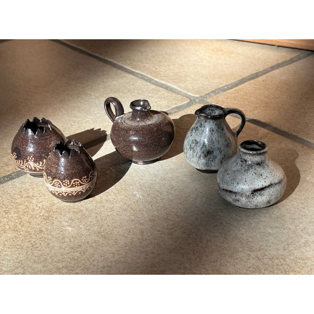 Ceramic Miniature Vases attributed to Serocka, Germany, 1960s, Set of 5 For Sale - Image 6 of 13