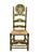 A commanding piece with great presence, this Spanish baroque provincial side chair is painted in deep forest green with...