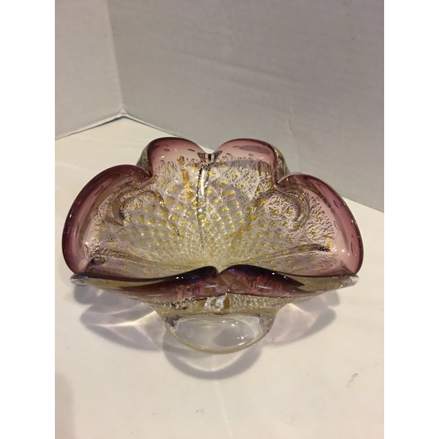 Vintage Amethyst Murano Art Glass Bowl For Sale In Detroit - Image 6 of 8