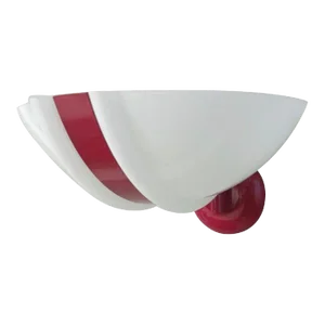 1980s Uplight Sconce With Red Stripe