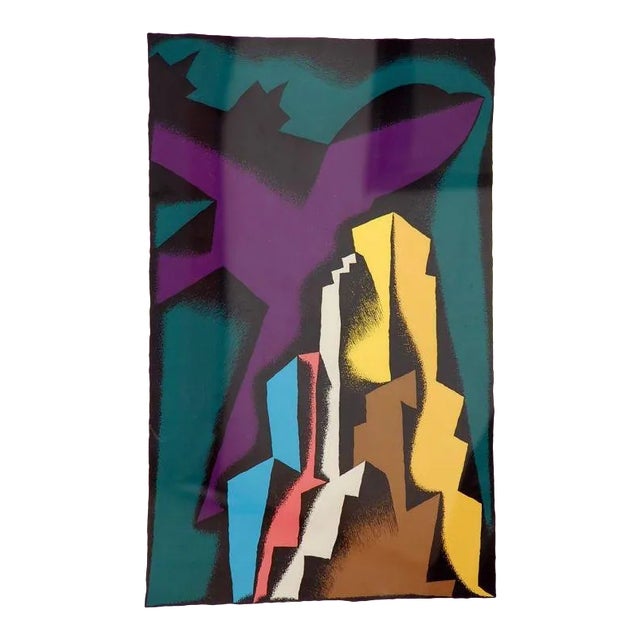 Colorful Geometric Print Framed For Sale