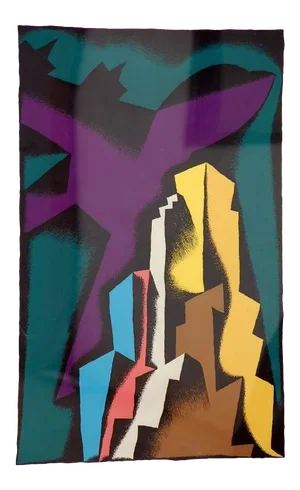 Colorful Geometric Print Framed