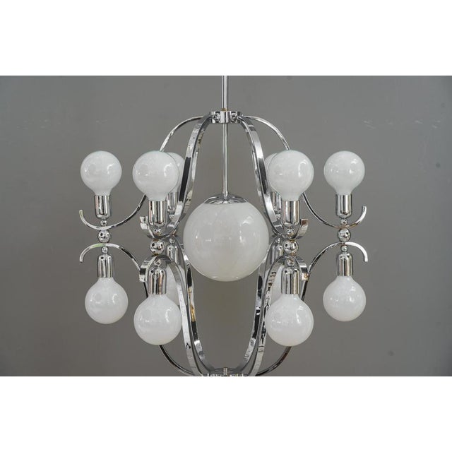 Chrome Chandelier, Vienna, 1920s For Sale - Image 16 of 18