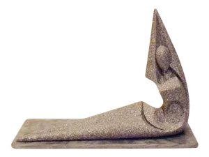 Vintage Mid Century Abstract Female Nude Sculpture - Granite