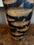 Black Vintage English Planter Jardiniere Urn Fish Decoupage Black Tole Lodge Décor For Sale - Image 8 of 18