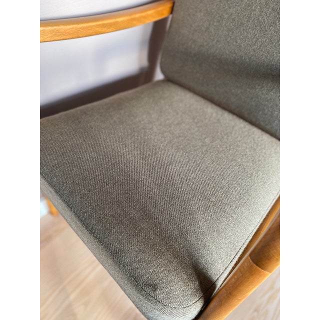 Brown Model Fd-109 Lounge Chair attributed to Ole Wanscher for France & Søn., 1960s For Sale - Image 8 of 18