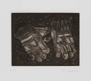 Gerde Ebert, "Glove," Mezzotint