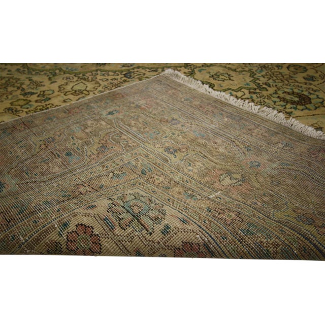 Vintage Persian Tabriz Rug - 09'09 X 12'06 For Sale - Image 4 of 5