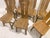Brutalist Mid-Century Modern Brutalist Oak Dining Chairs attributed to De Puydt, Belgium, 1970s, Set of 7 For Sale - Image 3 of 6