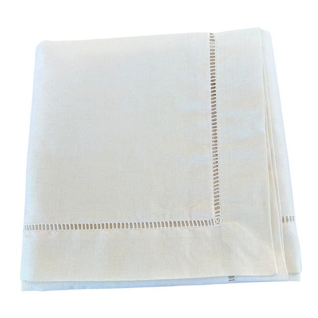 A beautiful French bridal trousseau ensemble bringing together a Fleur Bleue pure linen sheet and a matching pair of...