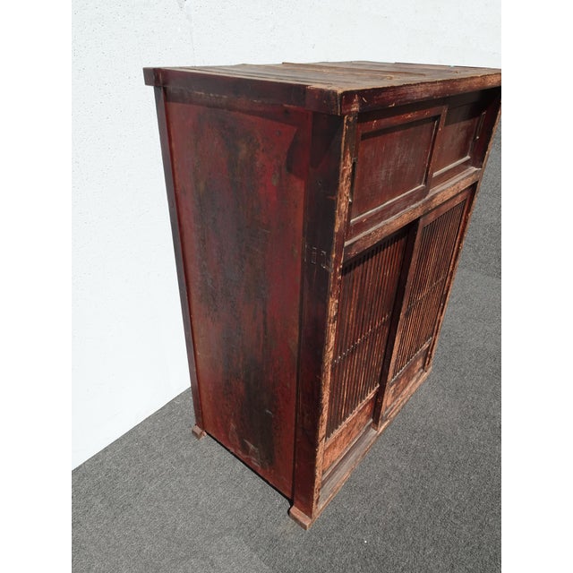 Share Antique 1900's Wabisabi Japanese Antique Tansu Storage Cabinet Sideboard For Sale - Image 4 of 18