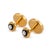 Metal Men’s Retired Montblanc Gold Plated Black Enamel Round Cufflinks, Pair For Sale - Image 7 of 8