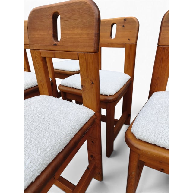 Blue Teak Dining Chairs from WASA, Set of 6 For Sale - Image 8 of 10