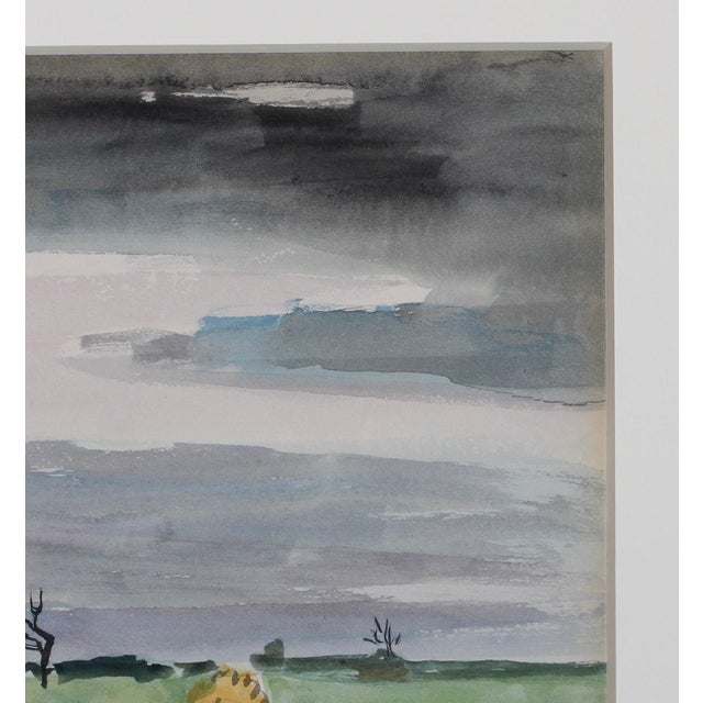 Yves Brayer, Guardians with Horses in the Camargue, 1950s, Gouache on Paper For Sale - Image 9 of 18