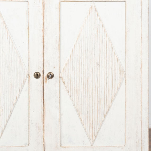19th Century Swedish White Gustavian Cabinet Sideboard For Sale - Image 12 of 15