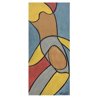 Composition on Blue Background, Edgar Stoëbel, 1960s For Sale