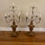 Gold Italian Gilt and Crystal Candelabra Lamp - Single For Sale - Image 8 of 8