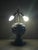 Antique Japanese Meiji Period Patinated Bronze Vase Table Lamp With High Relief Bird and Flower Silk Pagoda Shade For Sale - Image 12 of 13