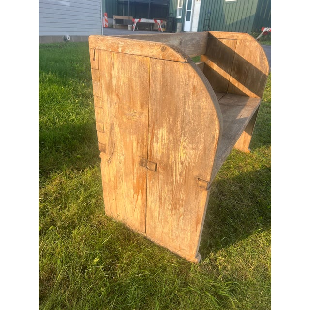 1800's Farmhouse French Style Rustic Bench For Sale - Image 4 of 12