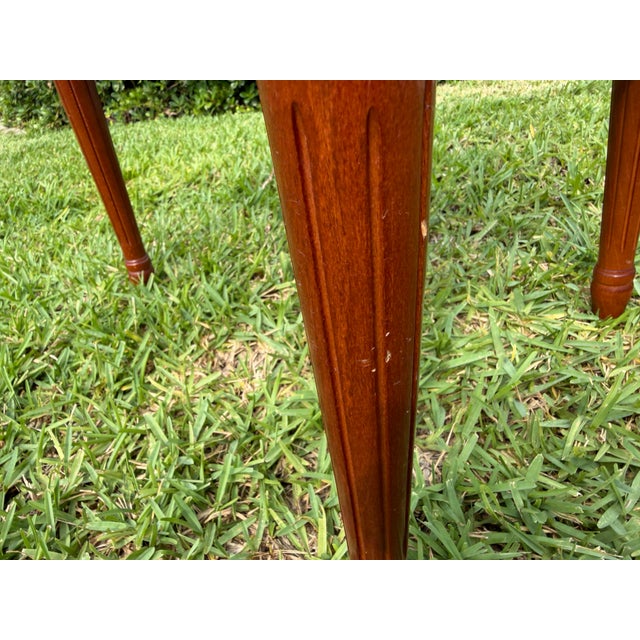 Vintage Fejomi Spanish Louis XVI Style Mahogany Bergère Armchair For Sale - Image 11 of 12