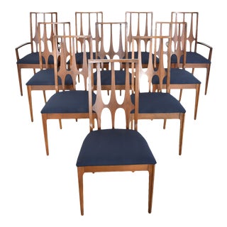 Broyhill Brasilia Dining Chairs Original Vintage Set of 10 Mid Century Modern 1962-1970 For Sale